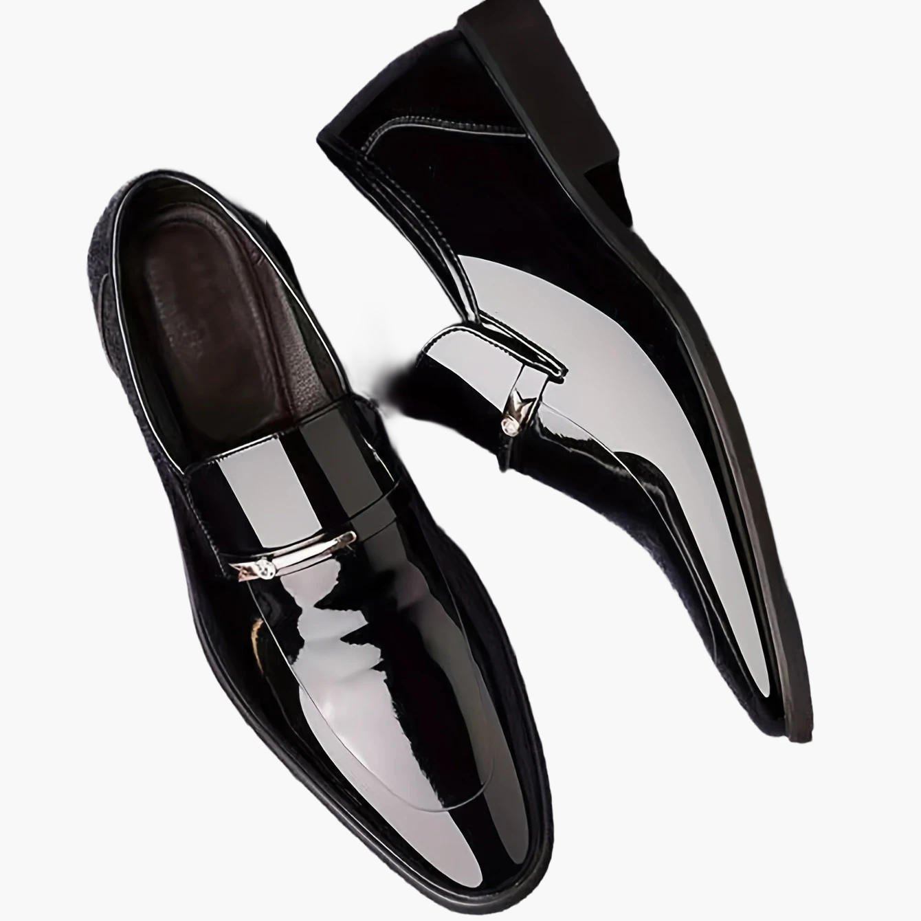 Mocassini eleganti da uomo – Scarpe lucide da abito per ufficio e occasioni formali