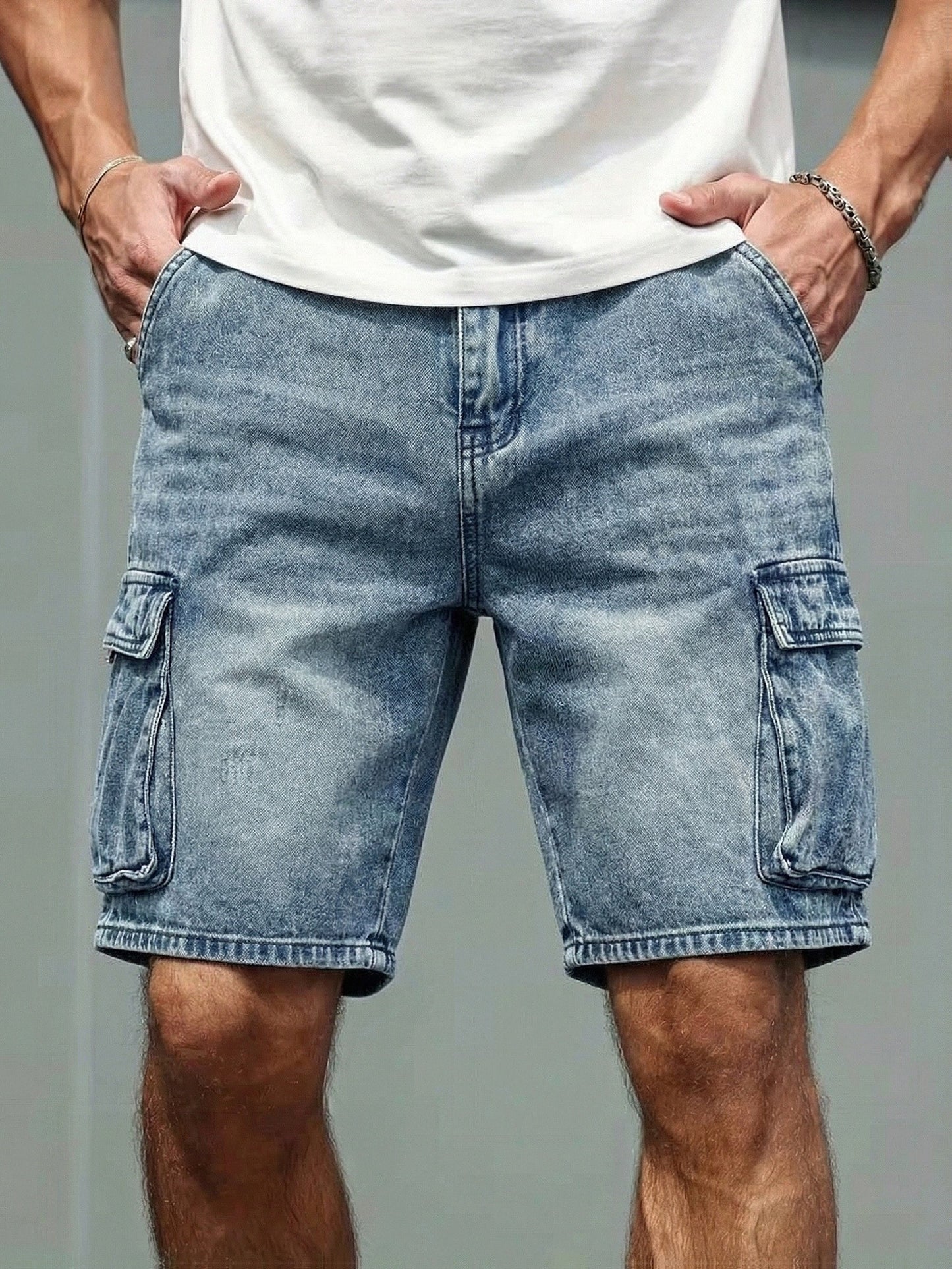 Herren Cargo Jeans Shorts – Lässige Regular Fit Bermuda für Alltag & Freizeit