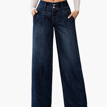 Damen High Waist Weite Jeans – Modische Flared Jeans für Freizeit & Alltag