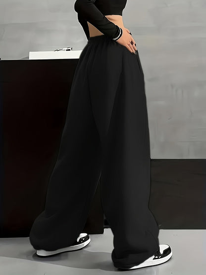Unisex Weite Freizeithose mit Mondphasen-Muster, Elastischer Bund