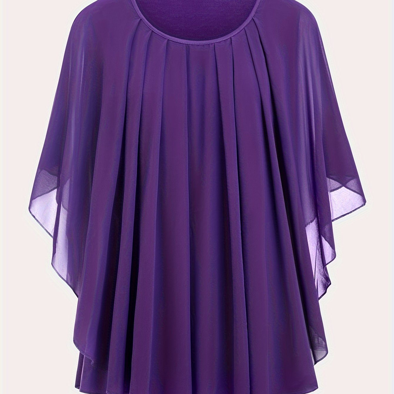 Damen Elegante Oversized Chiffon Bluse für Ausgehen – Stilvolle Flatterärmel, Lockerer Schnitt, Ideal für festliche Anlässe