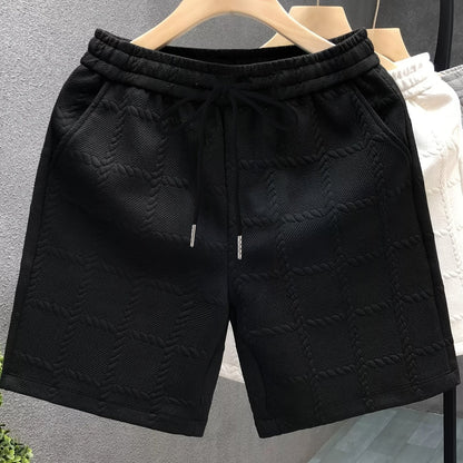 Shorts de loisirs pour hommes avec embossage et design moderne – Décontracté & Sportif