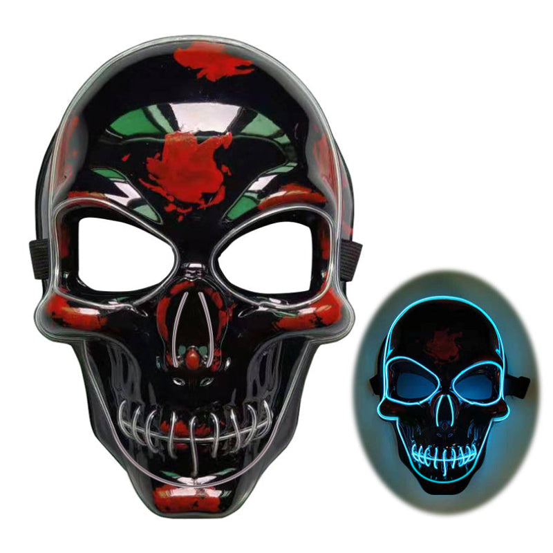 Halloween LED lichtgevend schedelmasker voor volwassenen – Griezelig feest- & kostuummasker