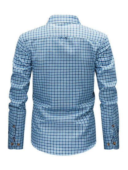 Camicia casual uomo a quadri manica lunga – Camicia moderna per tutti i giorni e ufficio