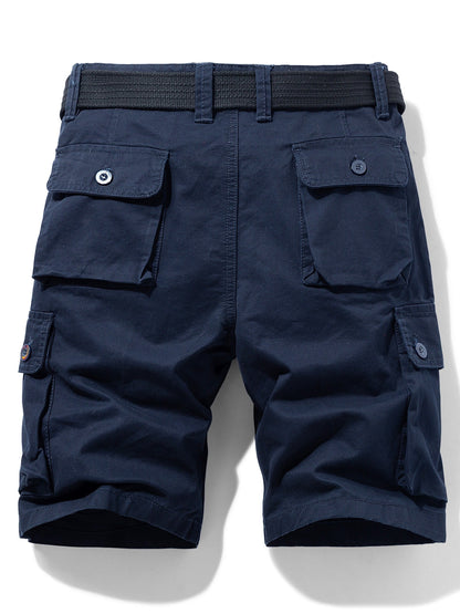 Herren Cargo-Shorts im Casual-Design mit Gürtel und Taschen – Ideal für Freizeit und Outdoor
