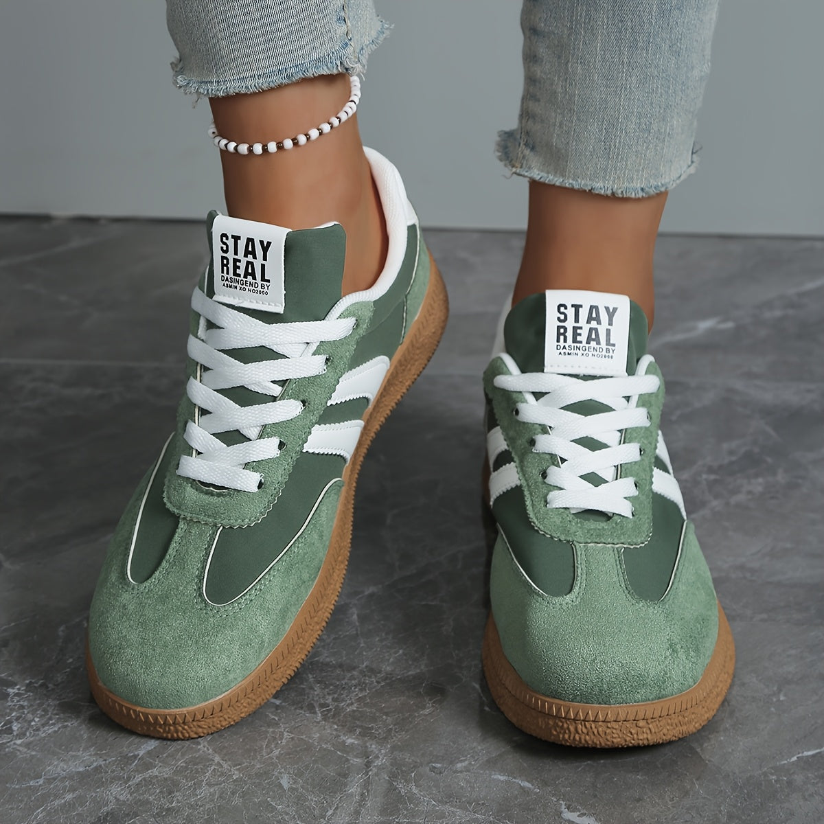 Dame Retro Sneakers Hverdag Street Style Fritidssko