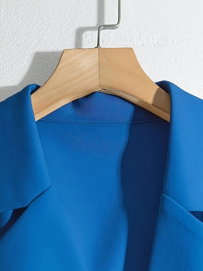 Dam Elegant ärmlös väst med midjebälte och slagkrage – Business chic kavaj för kontor och tillfälle