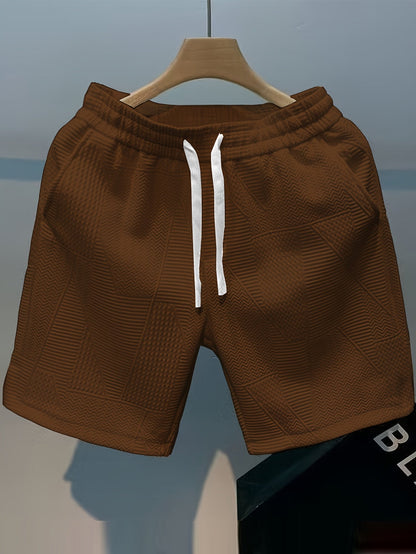 Herren Freizeitshorts mit Strukturmuster – Modernes Design für Alltag & Sport