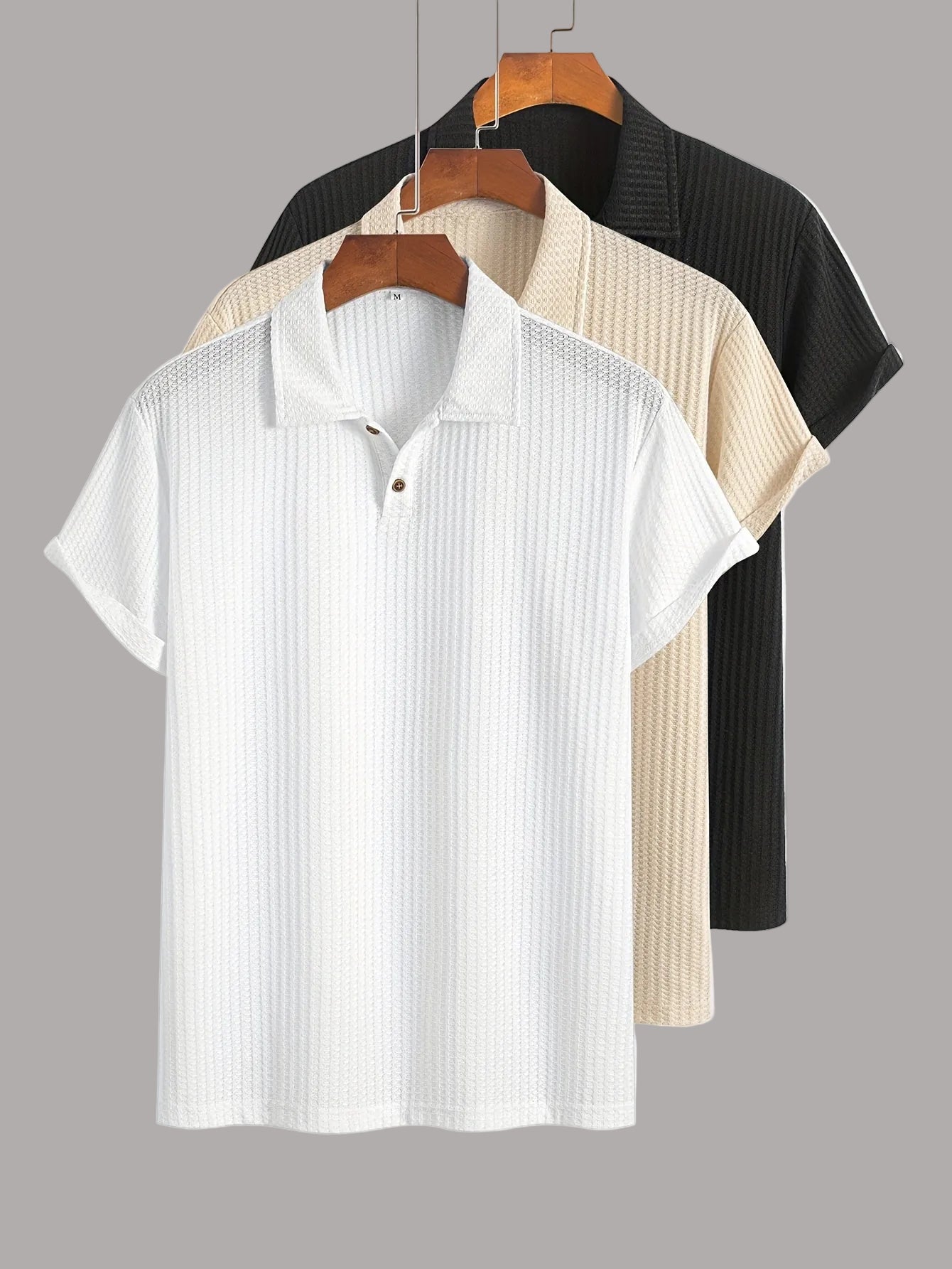 Herre Polo Shirt Sæt Kortærmet Moderne Klassisk Fritid Business