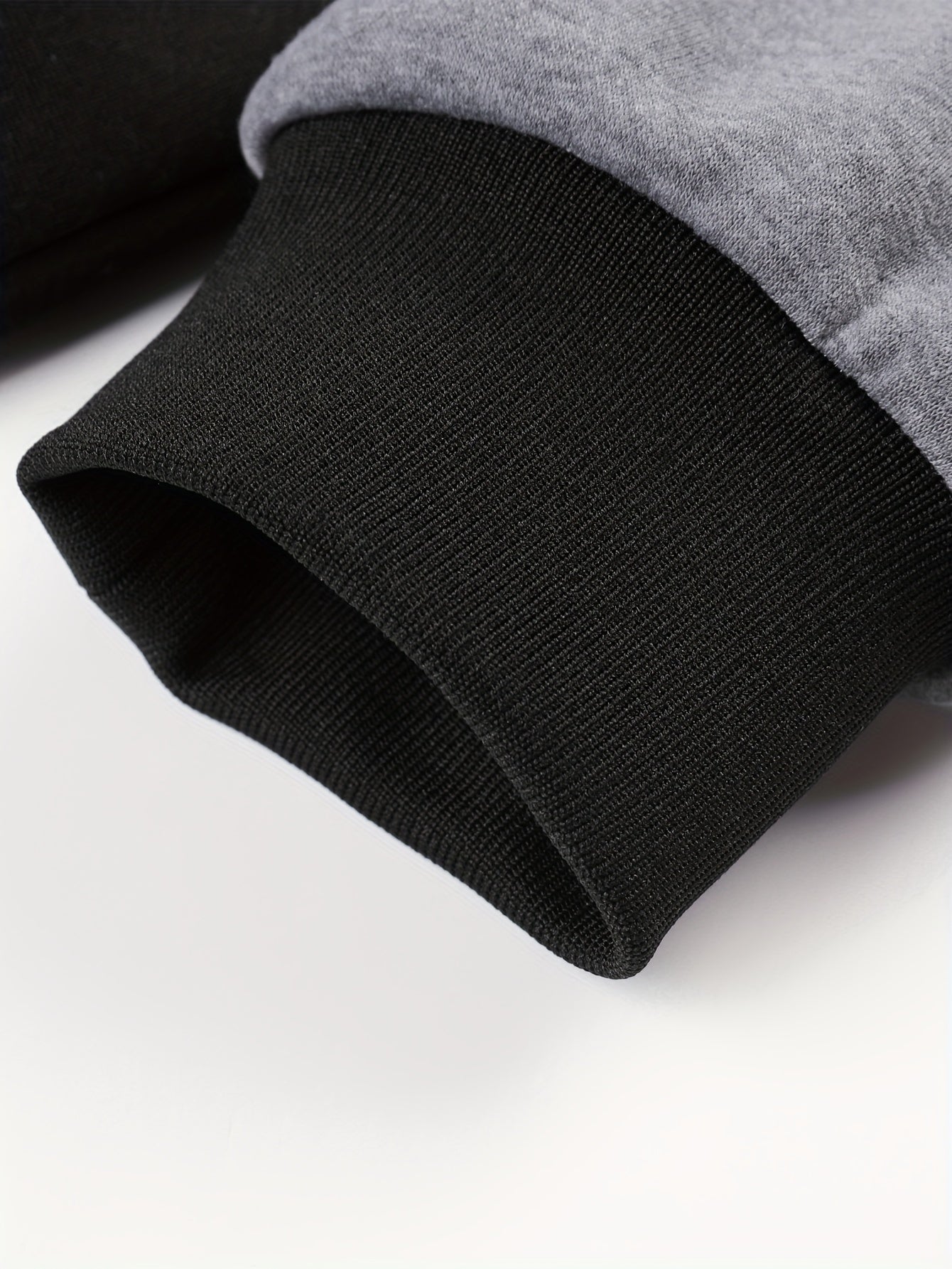 Herren Kapuzenjacke College-Stil Schwarz Grau mit "LA 77" Aufdruck