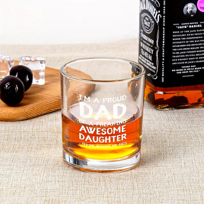 Herren Whiskyglas mit Spruch – Geschenk für stolze Väter von Töchtern, lustiges Barzubehör