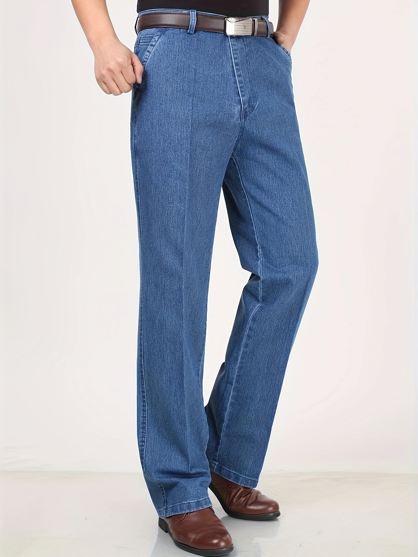 Pantalon droit pour homme – Pantalon de costume élégant pour le quotidien et le bureau
