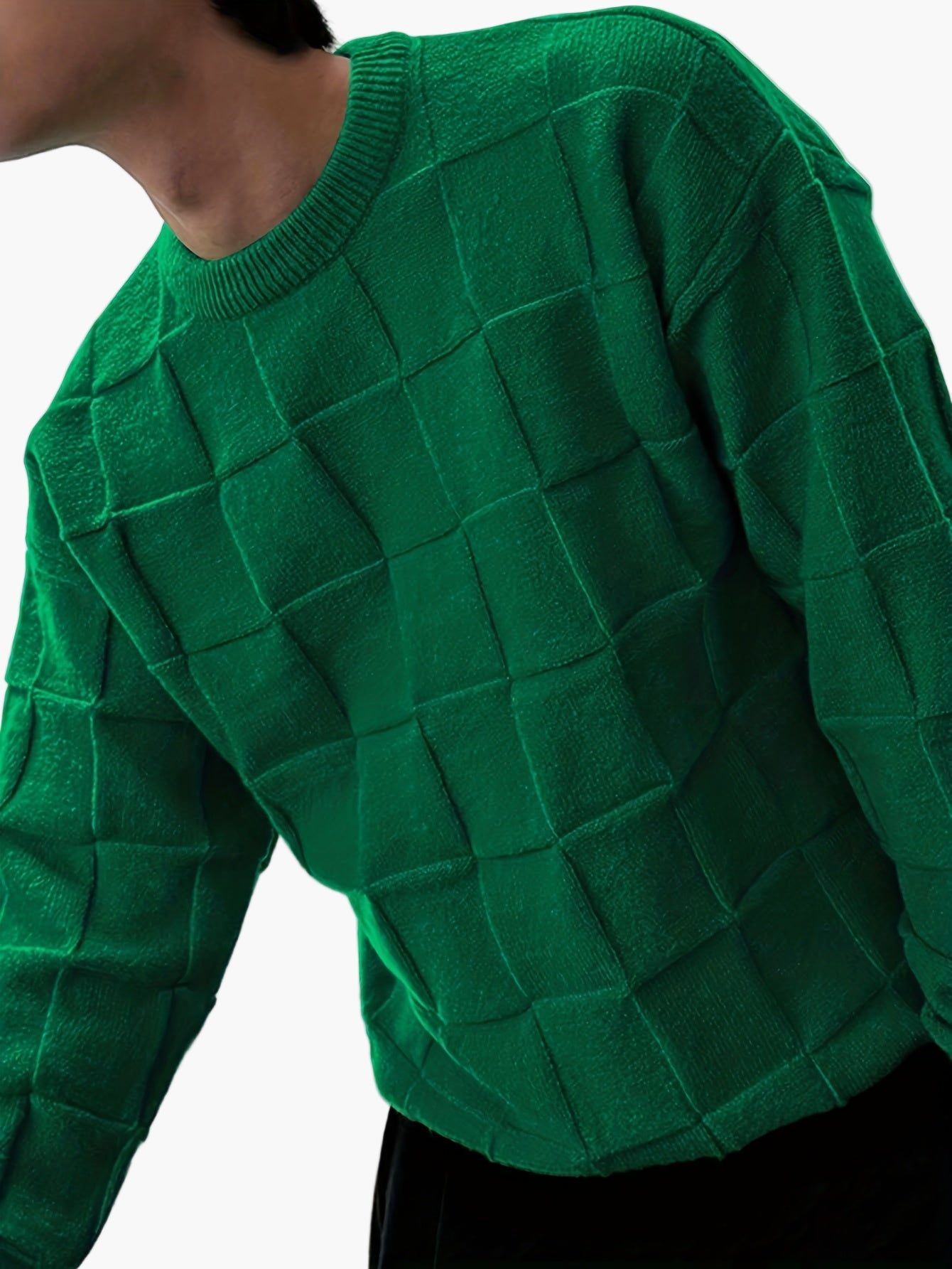 Jerséis streetwear para hombre – Jerséi de punto oversize estructurado para otoño e invierno