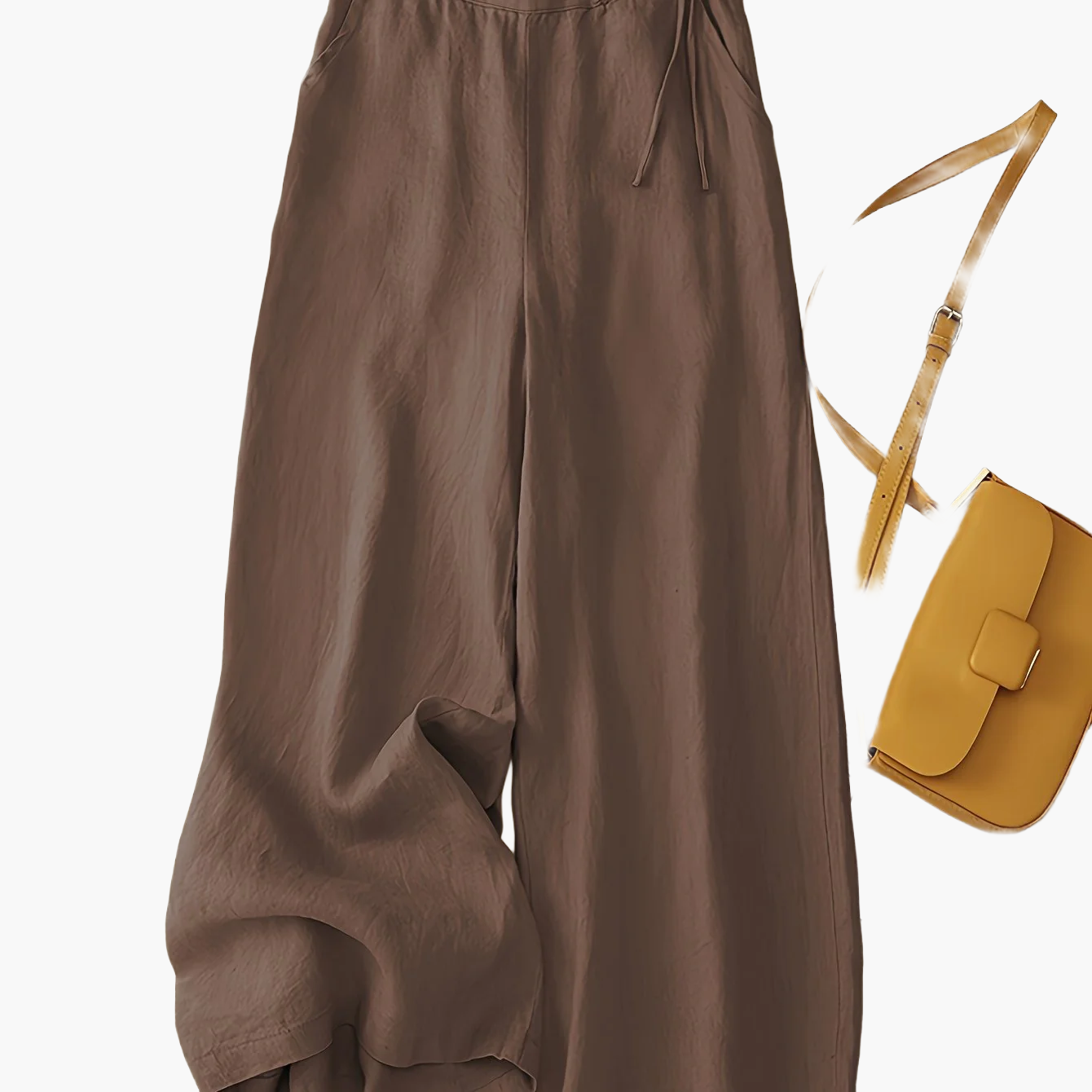 Pantaloni da tempo libero donna a gamba larga con vita alta e coulisse – Look estivo elegante per tutti i giorni e l’ufficio