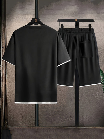 Herren Sport Freizeit Set – Modernes T-Shirt und Shorts für Alltag und Training