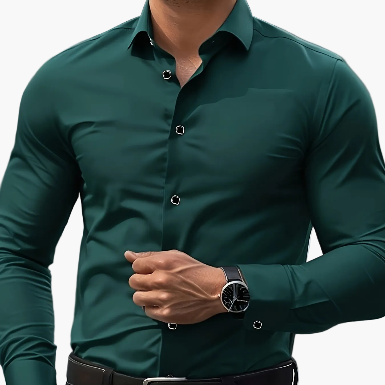Herre Business Slim Fit Skjorte – Elegant stil til kontor og fritid