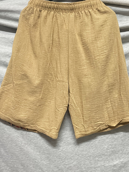 Shorts para hombre con estampado étnico y diseño geométrico – Shorts de ocio a la moda para verano y vacaciones