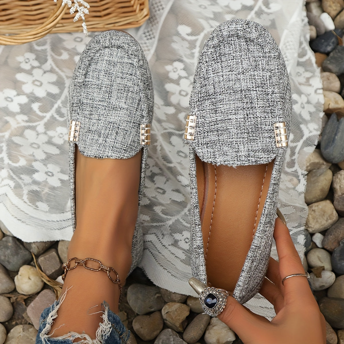 Damen Slip-On Loafer im Casual-Stil für Alltag und Freizeit