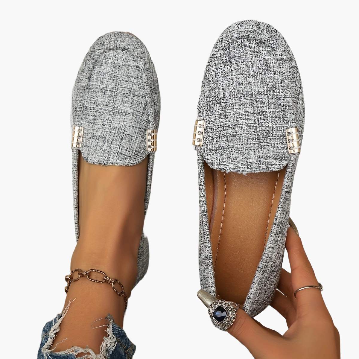 Damen Slip-On Loafer im Casual-Stil für Alltag und Freizeit
