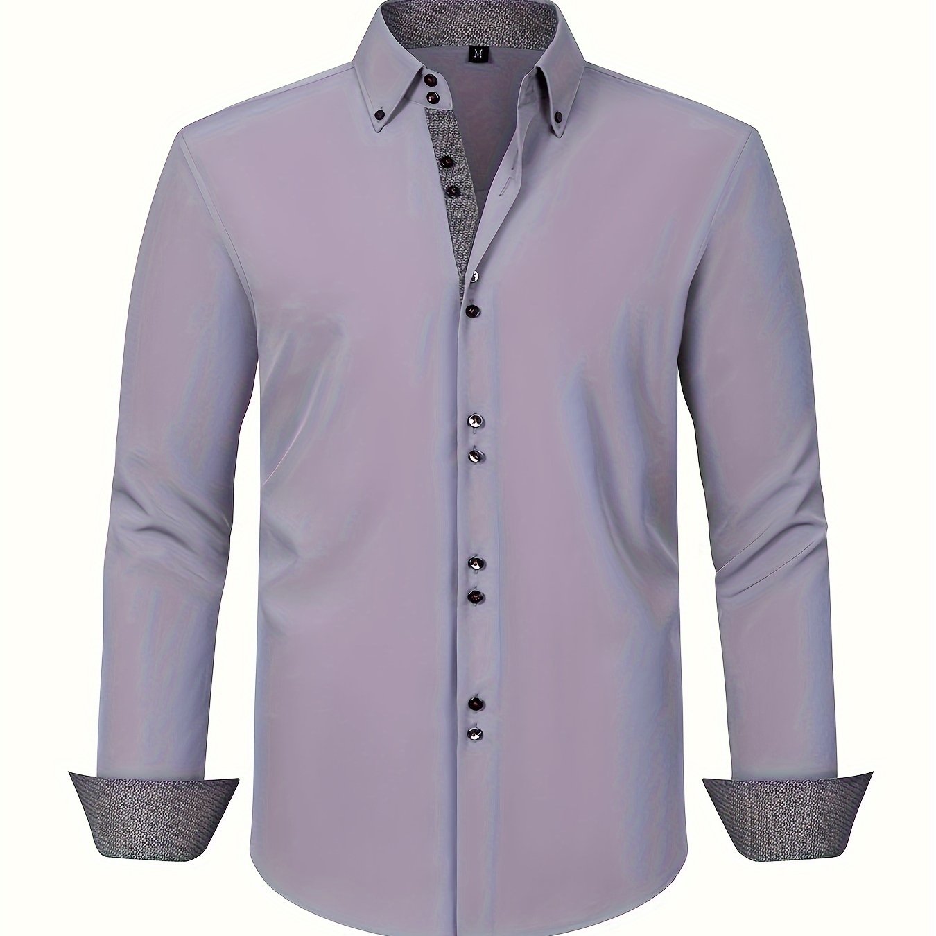 Męska koszula biznesowa casual z długim rękawem nowoczesny elegancki design