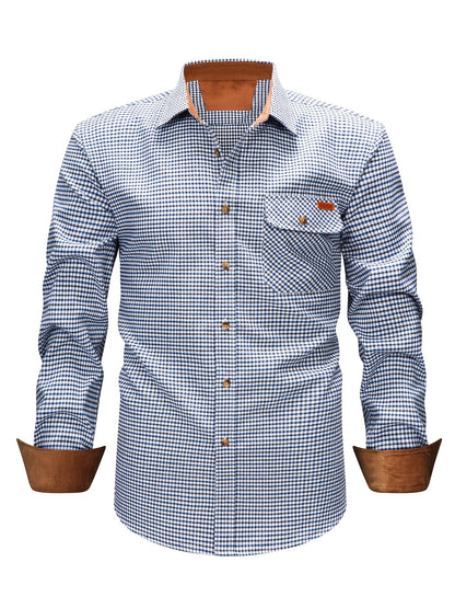 Camicia casual uomo a quadri manica lunga – Camicia moderna per tutti i giorni e ufficio
