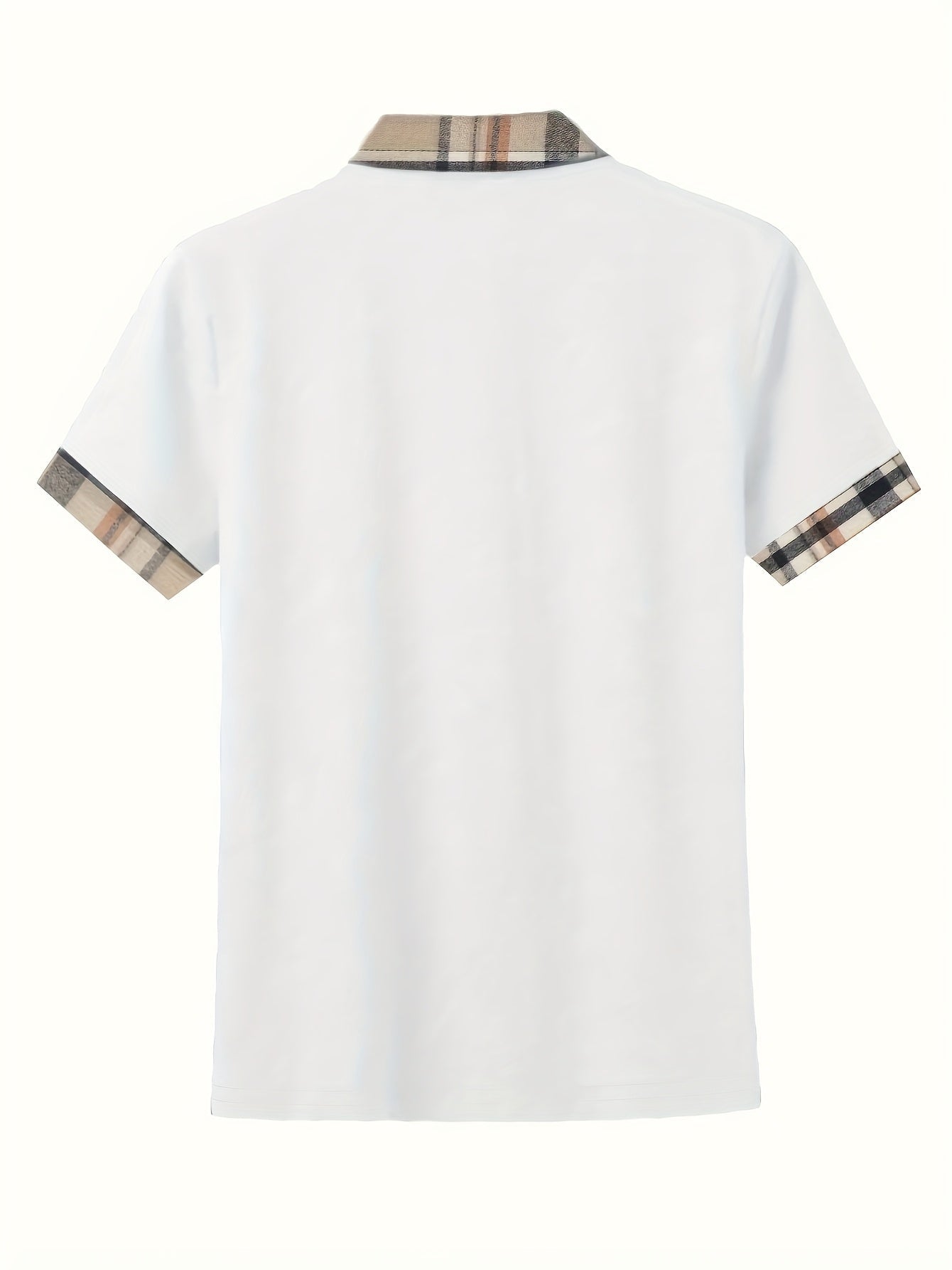 Polo casual da donna con zip e motivo a quadri – Maglia da tempo libero alla moda con collo con cerniera