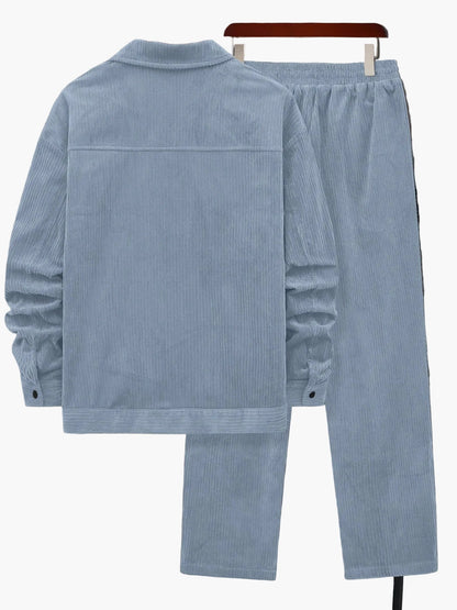 Ensemble deux pièces loisirs homme veste & pantalon – Streetstyle moderne pour l’automne et l’hiver