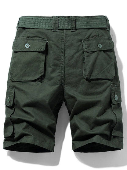 Herren Cargo-Shorts im Casual-Design mit Gürtel und Taschen – Ideal für Freizeit und Outdoor