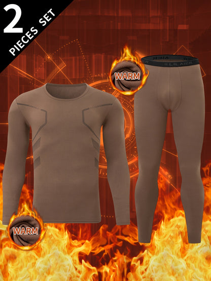 Herren Thermounterwäsche Set Langarmshirt und Hose Wärme Funktionsunterwäsche