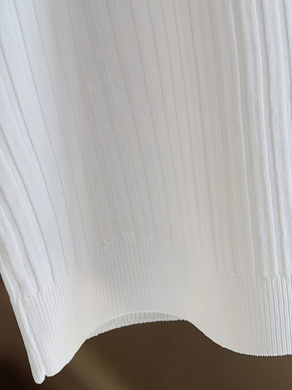 Dame Ærmeløs Ribstrikket Top – Elegant Basisstil til Kontor og Fritid
