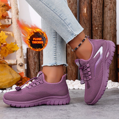 Sneakers invernali da donna foderati con sistema di allacciatura rapida