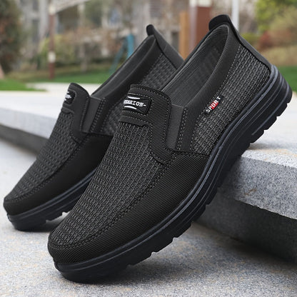Herren Bequeme Slip-On Freizeitschuhe – Atmungsaktive Alltagsslipper für Stadt und Freizeit