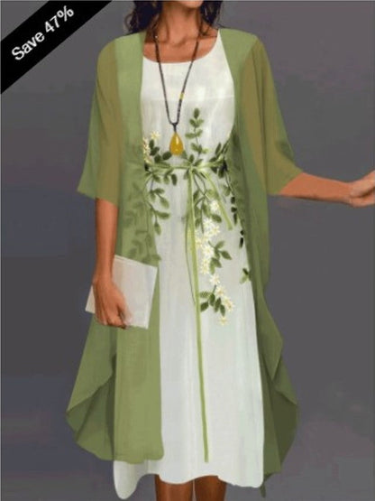 Completo festivo da donna in chiffon con pizzo – Outfit elegante per occasioni speciali