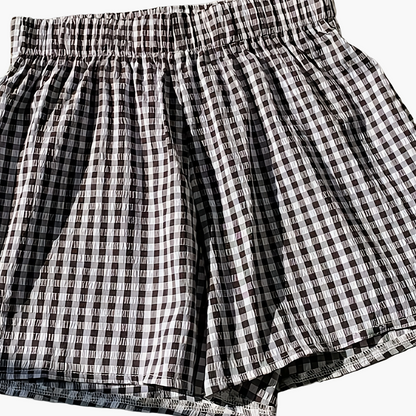 Damen Elegante High Waist Shorts mit Streifen – Sommer Freizeitmode