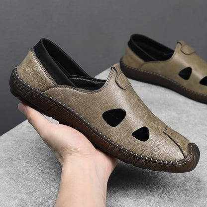Męskie wygodne buty wsuwane z wycięciami na co dzień i na lato