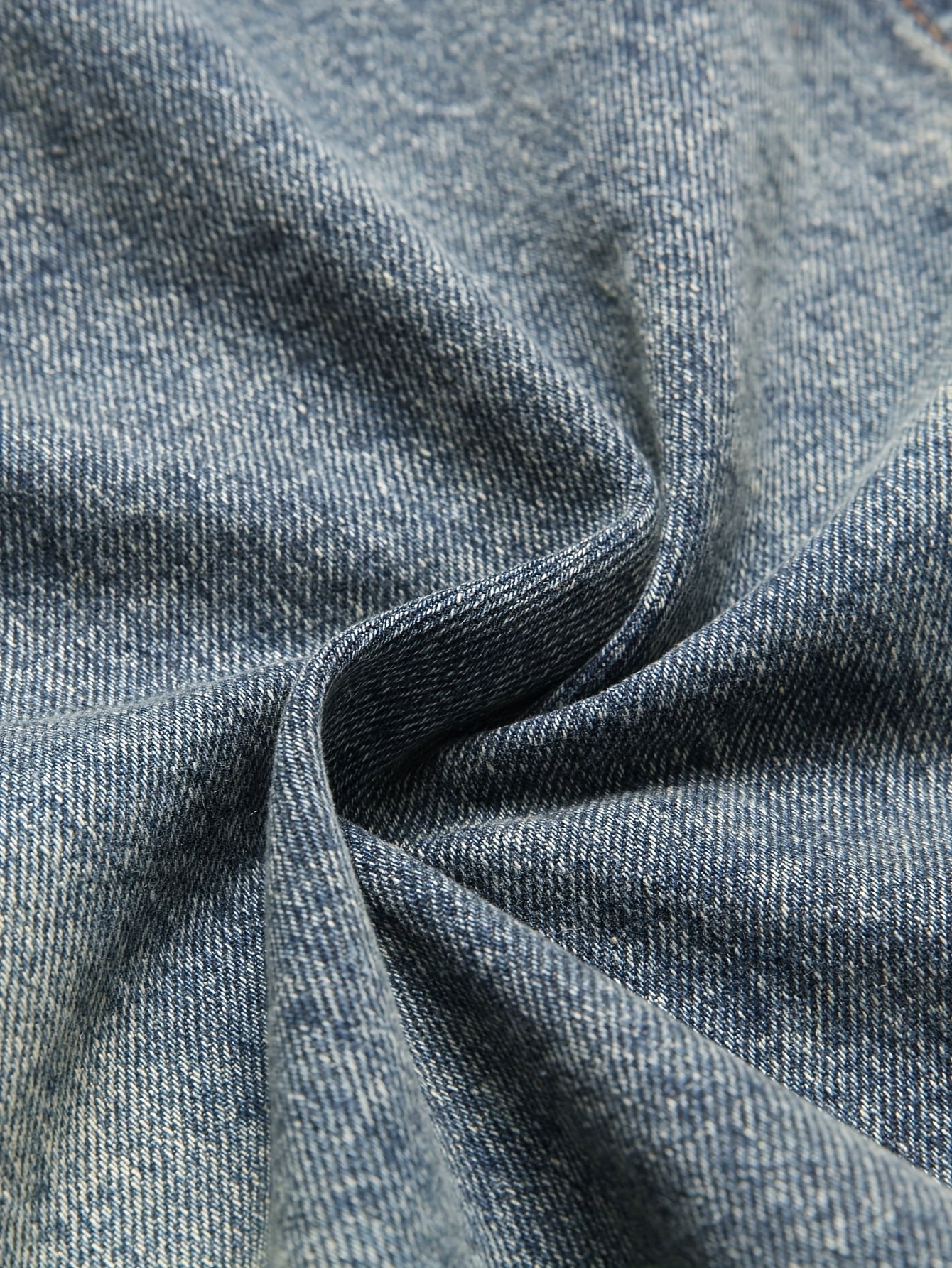 Gilet di jeans da uomo blu senza maniche effetto distressed