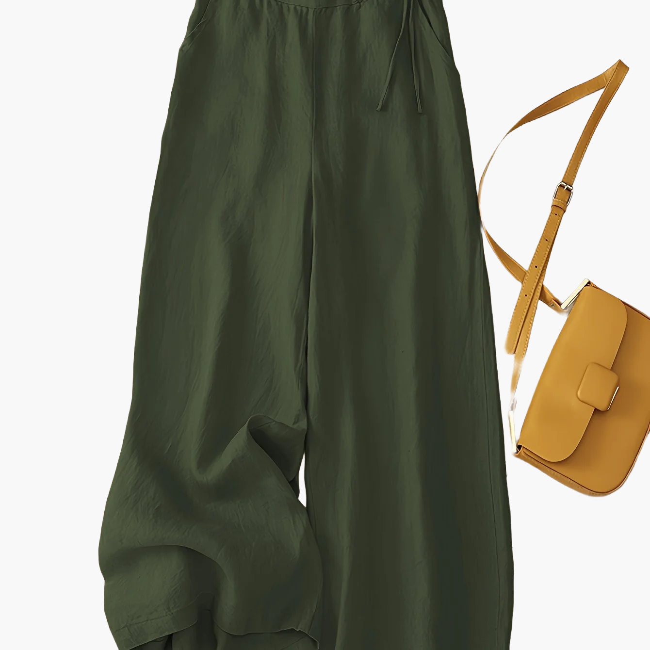 Pantaloni da tempo libero donna a gamba larga con vita alta e coulisse – Look estivo elegante per tutti i giorni e l’ufficio
