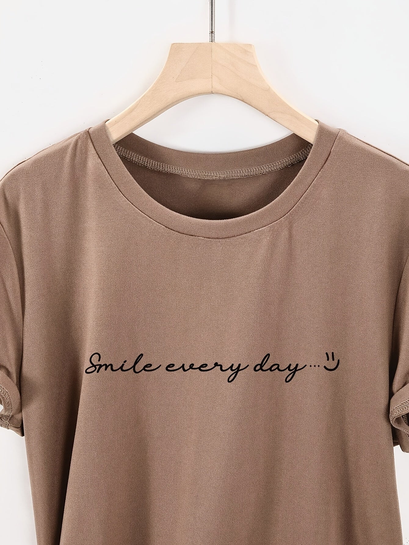 Damen T-Shirt mit Slogan-Print und lässigem Stil – Perfekt für Freizeit und Sommer