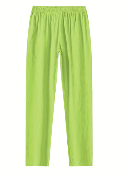 Pantalón casual para hombre con pierna recta – Pantalón de verano para uso diario y deporte