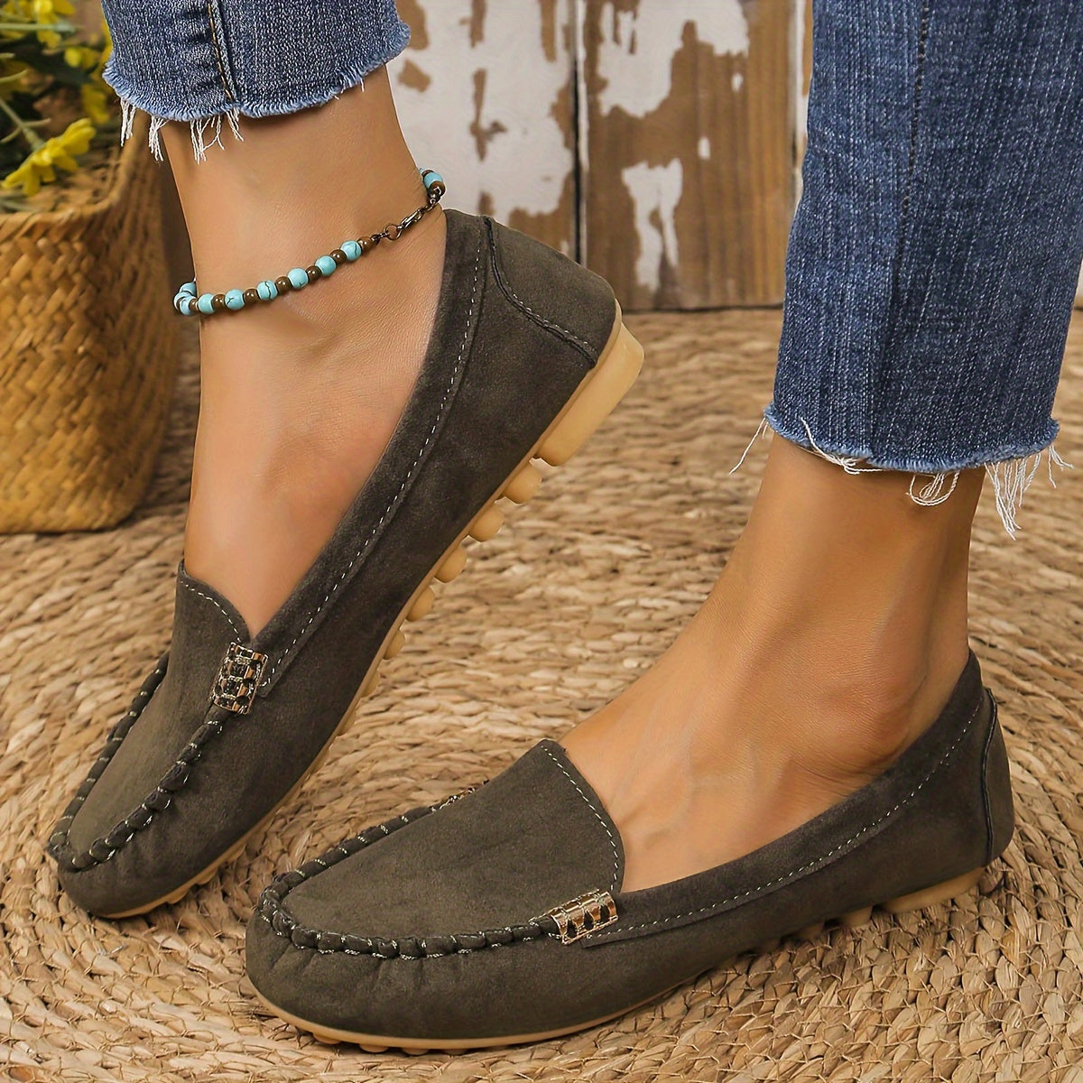 Damen Mokassin Loafer – Bequeme Freizeitschuhe für Alltag und Büro
