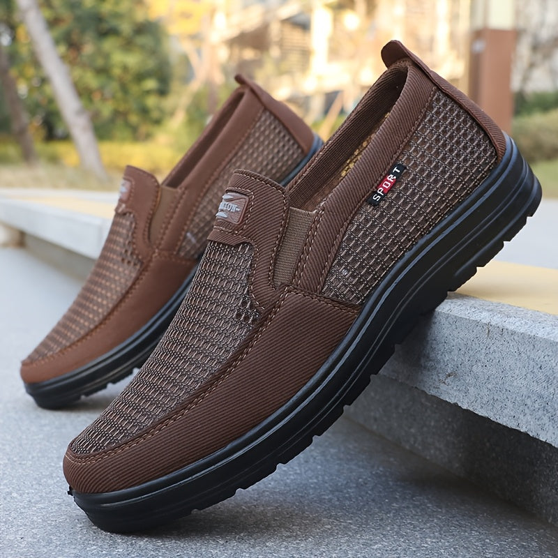 Herren Bequeme Slip-On Freizeitschuhe – Atmungsaktive Alltagsslipper für Stadt und Freizeit