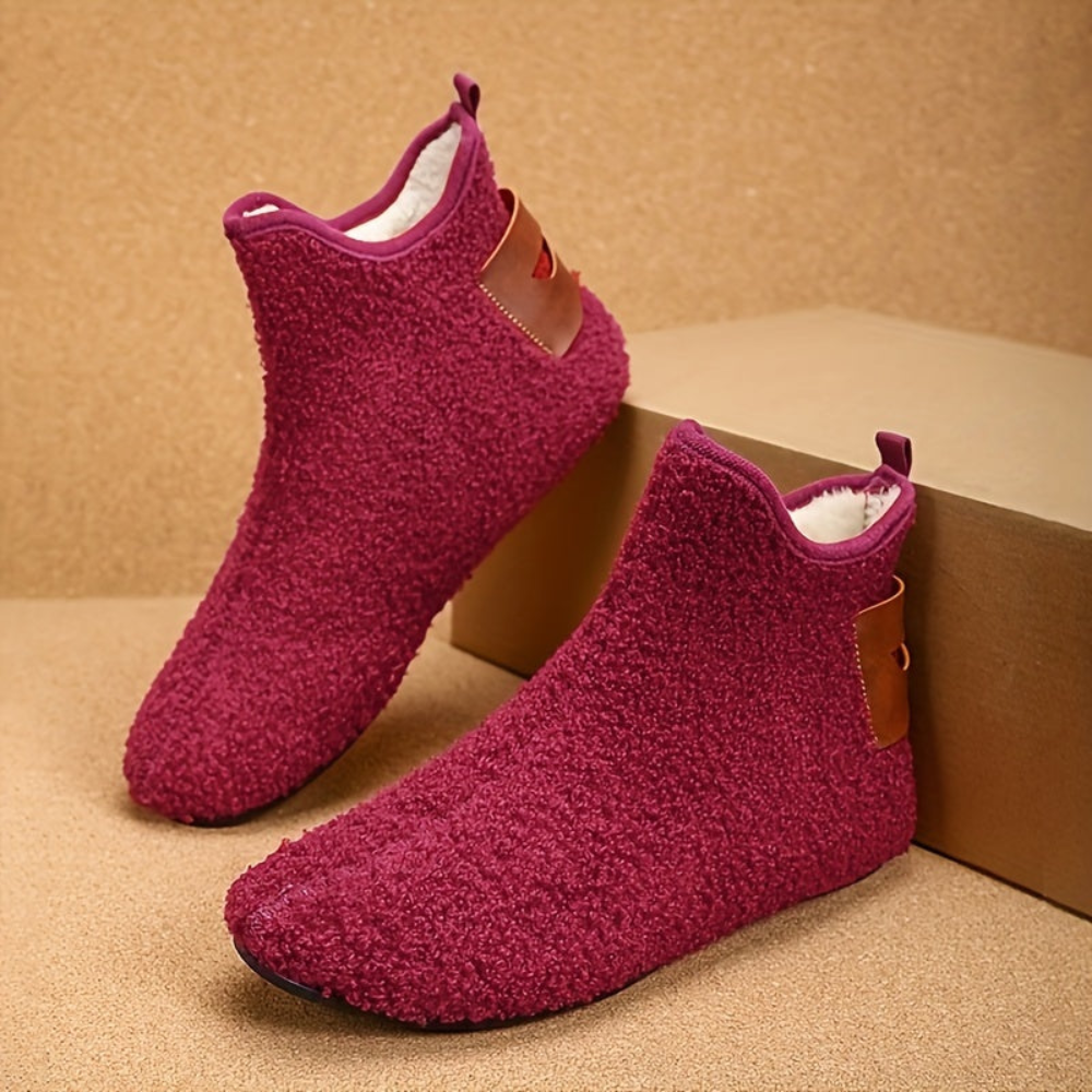 Kuschelige Hausschuhe Booties für Herren – Weiche Haussocken mit Plüschfutter in verschiedenen Farben