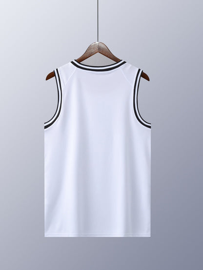 Heren Basketbalshirt Set Vintage Stijl – Sportief Tanktop voor Training & Vrije Tijd