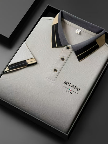 Herre Polo Milano Italia – Stilfull fritidsskjorte med moderne kragedesign