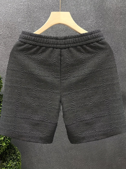 Shorts de loisirs pour hommes avec embossage et design moderne – Décontracté & Sportif
