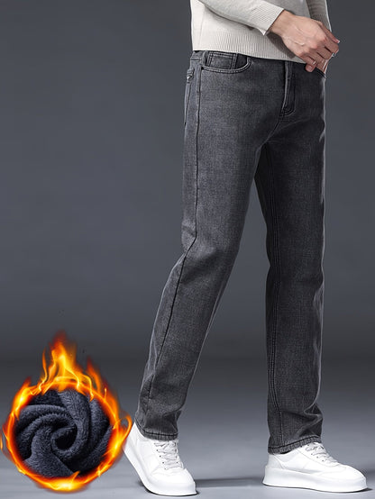Herren Jeanshose Grau mit geradem Schnitt