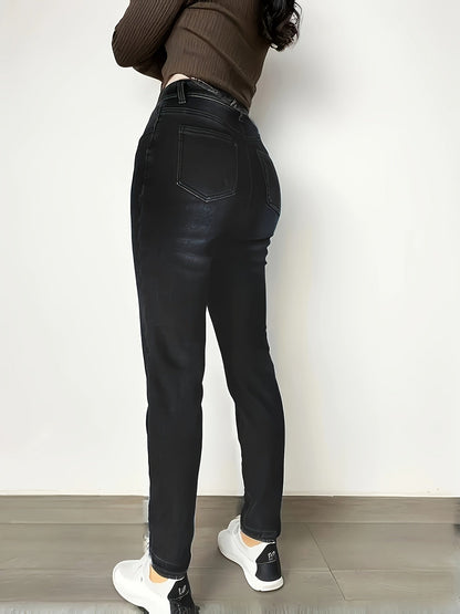 Winter Leggings mit Fleece-Futter – Dunkelblau