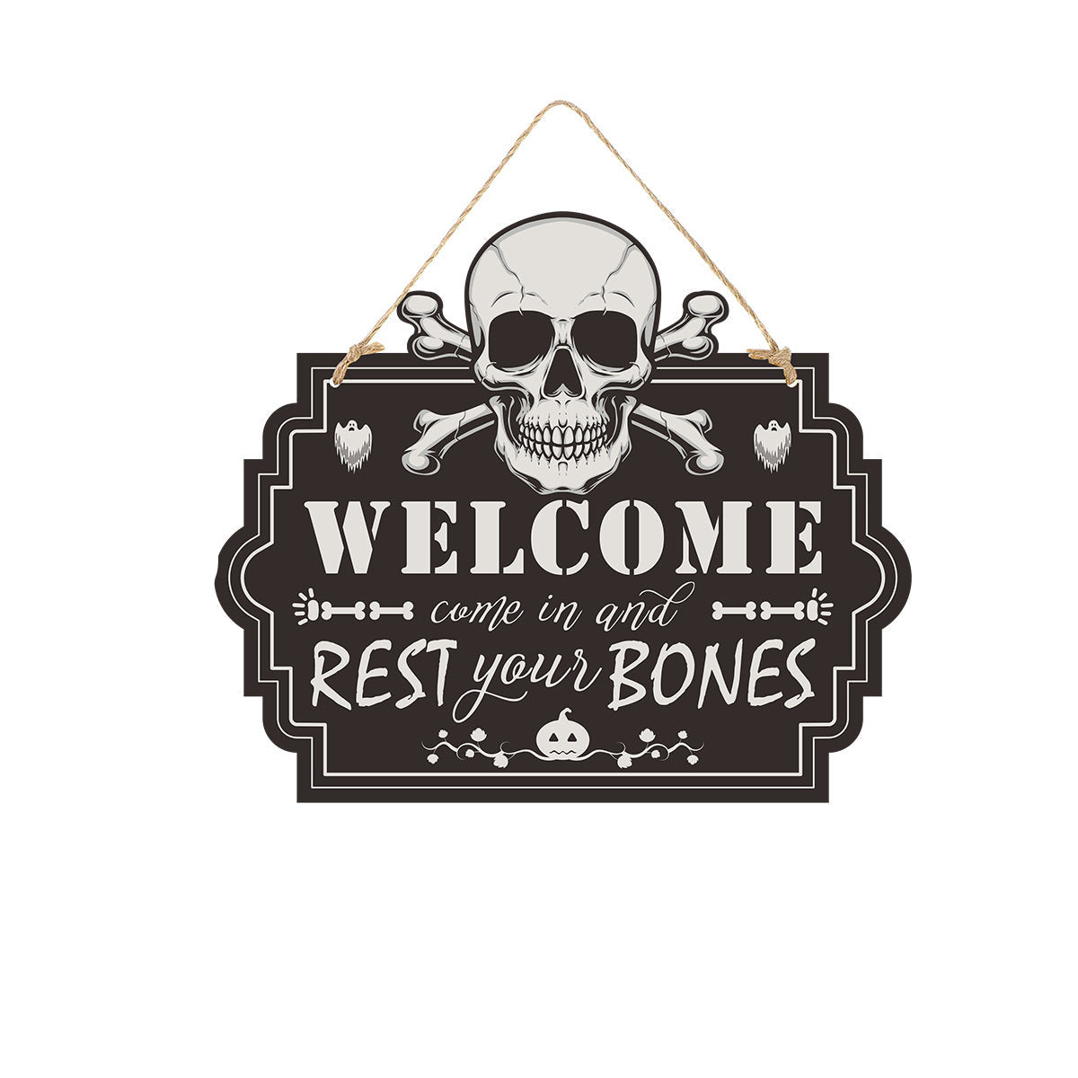 Set de plaques de porte Halloween – Décoration effrayante pour fêtes Halloween et porte-bonheur
