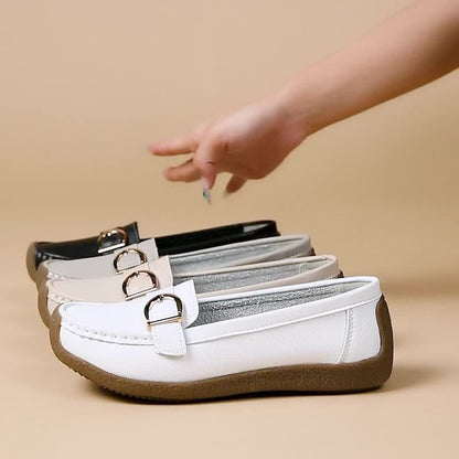 Mocassins femme slip-on avec boucle, confortables, pour tous les jours et loisirs