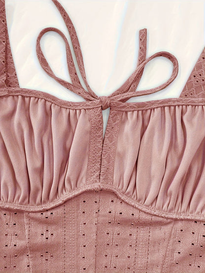 Damski top gorsetowy w stylu boho z ozdobnym sznurowaniem – modny bustier na wiosnę i lato